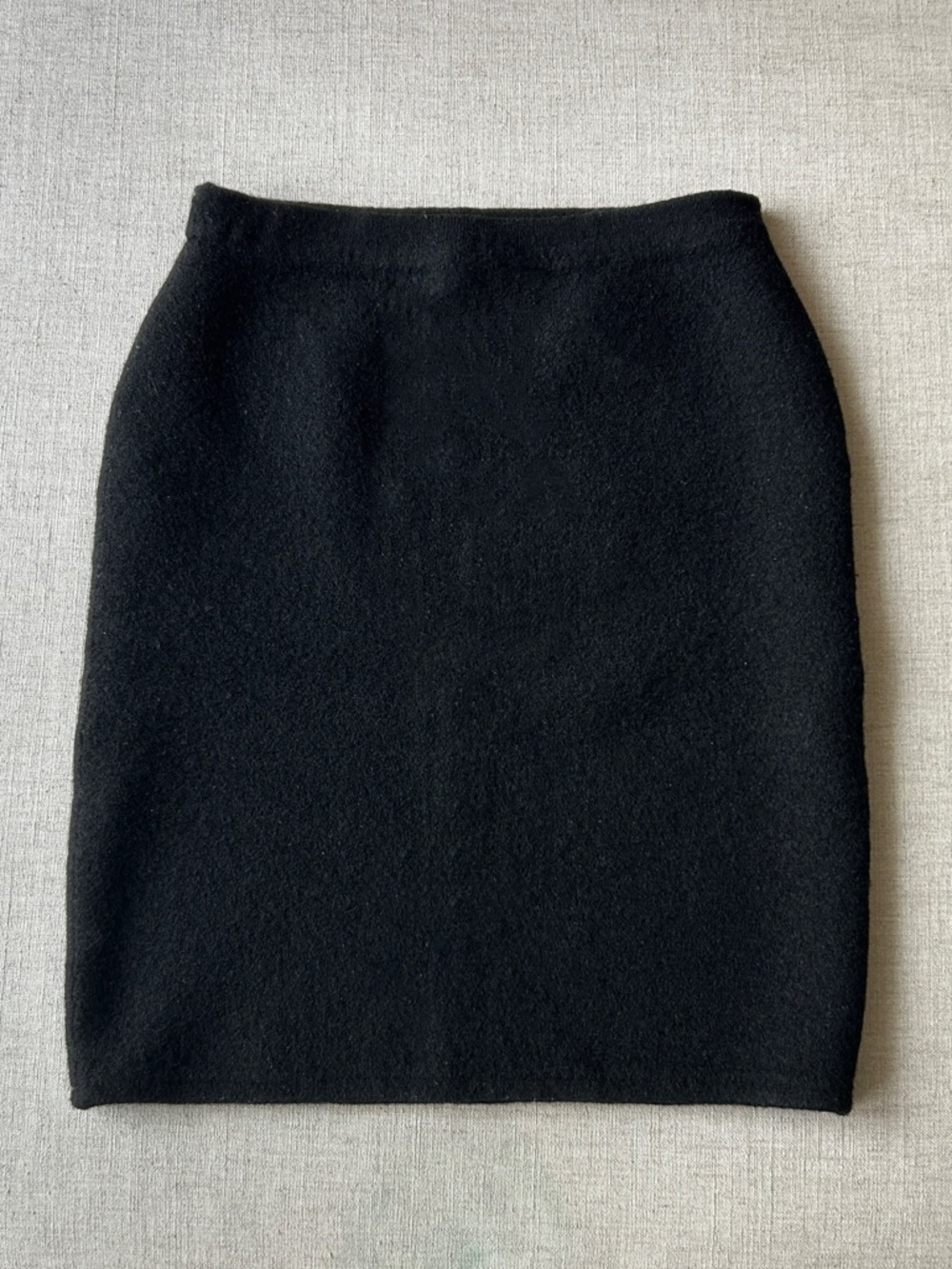 Vintage Black Heavy Knit Pencil Mini Skirt